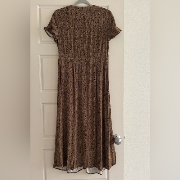 LOFT NWT Leopard Print Button Front Long Midi Dress - Picture 5 of 5